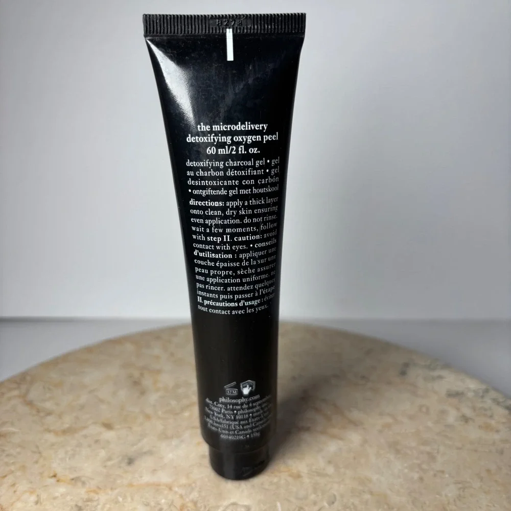 Philosophy Microdelivery Detoxifying Oxygen Peel 2oz Black Charcoal Gel Step 1